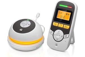 MOTOROLA BABY Motorola Nursery MBP169 - przenośna elektroniczna niania audio z wyświetlaczem 1,5 cala i timerem do pielęgnacji niemowląt – biała