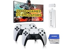 NOBES Retro Game Console Game Stick, 20400+ Retro Games with 2 Wireless Gamepads, HDMI Plug & Play Video Game Stick for TV, Games Gift for Boys and Adults (64M)