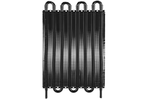QIILU Radiador Enfriador de Aceite de Transmisión Universal con Alta Resistencia a la Corrosión, Protege de Daños Costosos para Aplicación Universal (8 filas - negro)