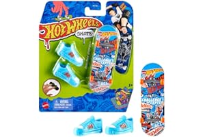 Hot Wheels Skate Fingerboard Spielset, designt in Zusammenarbeit mit Tony Hawk, inkl1 Fingerboard und 1 Paar Skateboard-Schuhe, Design kann variieren, ab 5 Jahren, HGT46