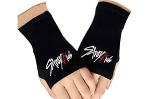 Roffatide Kpop Stray Kids Fingerless Gloves for Boys Girls Knit Touchscreen Gloves Winter Gift for Stay