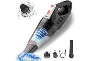 Hihhy Handheld Vacuum Cleaner 120w, 9000PA Hand Held Vacuum Cordless, Car Hoover, with 9 Filters, Handheld Vacuum for Home/Office/Pet/Car/Hair