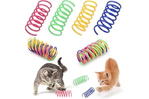 Nafafosa 40 Stück Katzenspielzeug Spirale Bunte Spirale Spielzeug Katze,Katzenspielzeug Plastik Spiralen Katzenspielzeug Spirale Set Neuheit Haustiere Spielzeug für Katze Kätzchen