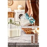 Vivart 2'li 1.8 L Kapaklı Sıvı Toz Deterjan Saklama Kabı Banyo Organizer &Ccedil;ok Ama&ccedil;lı Saklama Kutusu &Ccedil;ok Renkli Tek Ebat