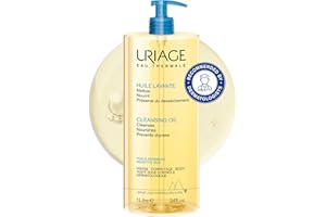 Uriage Cleansing Oil 1L - Body & Face - Sensitive Skin - Cleanses, Nourishes, Prevents Dryness - With Gentle Superfatting Agents Leaving a Soft, Protective Film On the Skin