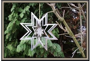 ‎KETTE´S GRILLZUBEHÖR Edelstahl Weihnachts Stern/Winter Deko/Windspiel (Klein 150mm)
