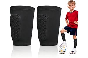 AYBUY skenbensskydd barn fotboll, skenbensskydd mini med strumpor, andningsaktivt sport skenbensskydd för barn, skenbensskydd för skidåkning ishockey (svart, barn)