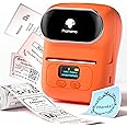 Phomemo M110 Bluetooth Label Printer, Wireless Thermal Label Maker Machine for Clothing, Jewelry, Retail, Home, Portable Barcode labeling machine Compatible with Android & iOS Phone,orange