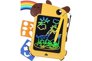 Primevolve Tableta de Escritura LCD 8,5 Pulgadas, Juguetes Niños Niñas 2 3 4 5 6 7 Años, Tableta Grafica Niños, Juguete Educativo 3 Años, Regalo Niña 3 4 5 6 7 Años (Jirafa)
