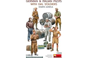 MINIART Mini Art 49018 1:48 Figurines Set Pilotes Allemands/Italiens (6) N.A. - Reproduction fidèle, modèle réduit, kit Plastique, Bricolage, Hobby, Collage, kit modèle réduit