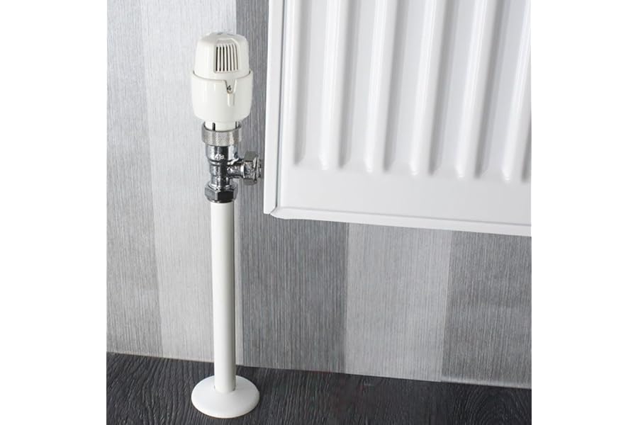 Blackspur Radiator pipe covers sleeves white 15mm - 8 pack