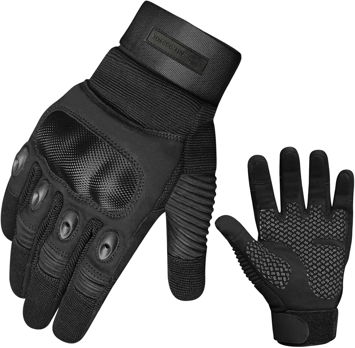WESTWOOD FOX WFX Motorcycle Gloves for Men and Women Hard Knuckle Full Finger Touchscreen Motorbike Gloves for Bike Riding