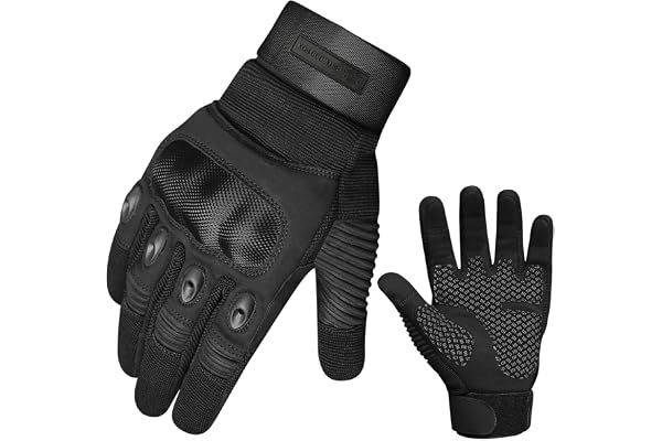 WESTWOOD FOX WFX - Guantes de motocicleta para hombres y mujeres con nudillos duros, dedos completos, pantalla táctil, guantes de motocicleta para montar en bicicleta