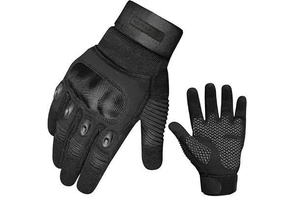 WESTWOOD FOX WFX - Guantes de motocicleta para hombres y mujeres con nudillos duros, dedos completos, pantalla táctil, guantes de motocicleta para montar en bicicleta