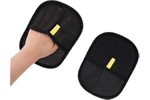 Tinoaly 2 Paires Gants Enlève-Poils Animaux, Gants Électrostatiques Réutilisables Enlever Poils d'animaux Toilettage Multifonctionnels Chats Chiens pour Nettoyer Tapis Vêtements et Canapés