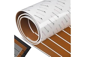 Abahub Teca Sintética Barco Alfombra Autoadhesiva Espuma EVA Accesorios Náuticos Barcos Suelo Antideslizante Alfombra Cubierta Barco Marino para Barco Yate 121x42cm, 243cm x6/42/60/73/91/115cm