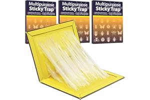 VESMIGA Sticky Pad Traps - 3 Pack Pest Sticky Boards Extra Strong Multi-Use Boards Sticky Catcher Effective for Home Household Outdoor Indoor Garage Garden
