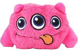 CUIFATI Dog Electric Bouncing Ball Toy, Monster Giggling Shake Ball Toy, Washable Cute Plush Cover, Safe and Healthy, Help Your Dog Exercise More and Have Fun (red hair)