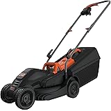 BLACK+DECKER ?BEMW351 Tagliaerba Elettrico Ampiezza Taglio 32 Cm, Capacità Di Raccolta 35 Litri, Nero Arancione