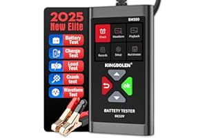 KINGBOLEN BM580 Testeur batterie voiture 12 V, 100-2000 CCA Analyseur de batterie de voiture Testeur d'alternateur de voiture Moto ATV SUV Testeur de système de démarrage de charge de bateau