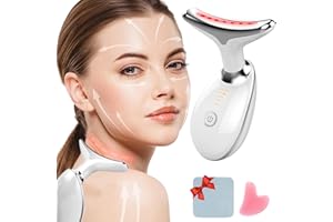 DAYREE Appareil Anti Rides Visage, Appareil de Beauté avec pierre Gua Sha Visage, Double Menton Beauté avec Lifting Visage, Massage Visage Tonification Pour Le Visage Raffermissement Levage Cou(45℃)