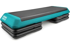 Core Balance Aerobic Step, Large Professional Exercise Stepper, 3 Level Height Adjustable Fitness Platform (L109cm x W41cm x H10/15/20cm)