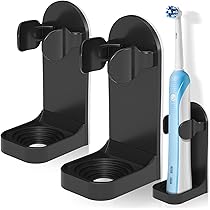 Portaspazzolino Elettrico Autoadesivo - 2 Pezzi Con Adesivo 3M, Per Bagno, Bianco - Foto 13