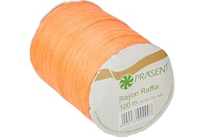 C.E. Pattberg Präsent - Rayon Raffia Biodegradable Ribbon Tangerine 100 meter spool