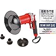ROTHENBERGER Industrial Compressed air pipe cleaner incl. 4 rubber adapters, free pipe in the bathroom, kitchen, toilet. Air pressure cleaning - 150000006