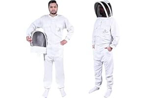 S Self Mark Bee Suit – Vêtement d'apiculteur professionnel complet en polycoton pour homme et femme (Voile fantaisie, XL)