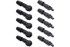 KALITEC Phoenix Contact Sunclix 5 pares de conectores solares I PV-C3M-S 2,5 4 6 conectores I PV-C3F-S 2,5 4 6 hembra I Negro I Conector Sunclix I para instalaciones solares