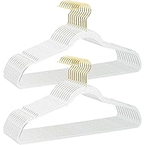 12 Grucce Trasparenti In Plastica Resistente 42cm Con Gancio Metallico Girevole 360° E Tacche - Salvaspazio Per Armadio - Bgtecho