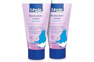 Linola Baby & Kind Wundschutz-Creme sensitive - 2x50 ml - Für den Windelbereich | Schützt zarte Babyhaut vor Reizungen und wunder Haut
