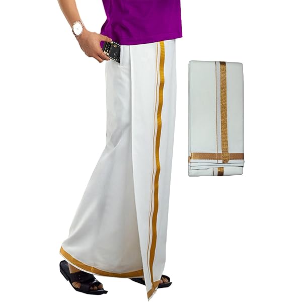 Jari SPL Men Cotton Dhoti at ₹ 37/piece | Cotton Dhoti in Erode | ID