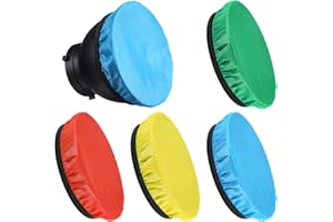 PEOVLVN 4 Stück Diffusor Socke 18 cm/7 Inch weiches Weiße Diffusor Lampensocke Lichtdiffusor Tuch Weiche Diffusor Lampenabdeckung Kamera Speedlite Softbox Shade Abdeckungstuch für Ringlicht Blitzlicht