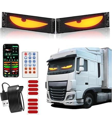 AMFUN Devil Eyes LED Display Für Auto - Programmierbare Augenlichter | App Steuerung