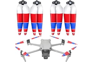 Laazii Hélice pour DJI AIR 3, 2 Paires D'hélices Rapide à Installer Colorées Faible Bruit Lames Silencieuses, Hélices de Rechange de Drone Accessoires pour DJI Air 3 (Tricolore)