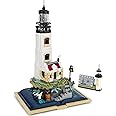 Ideas Leuchtturm Baustein, Kompatibel Mit Lego Ideas Light Haus Klemmbausteine Geschenk mit leuchtender rotierender Beleuchtu