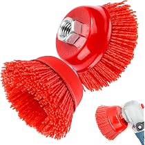 Lot De 4 Brosses à Pot En Nylon Pour Meuleuse D’Angle M14 – 75 Mm Pour Nettoyer, Décaper, Enlever Rouille Et Peinture – Usage Pro Et Bricolage - 3