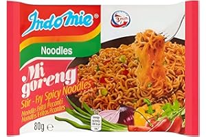 ZOPPER Indomie Mi Goreng Stir Fry Hot & Spicy Noodles 80g Pack of 20 Authentic Indonesian Instant Noodles - Stir-Fry Noodles