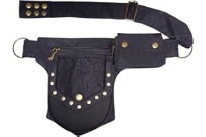 Vanlison Leg Bag Thigh Bag for Women Renaissance Bag Lace Waist Bag Festival Bag Hip Bag Renaissance Belt Bag Women, Black, M