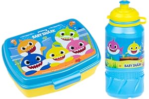 STOR SET BOTELLA SPORT EASY 420 ML Y SANDWICHERA RECTANGULAR BABY SHARK