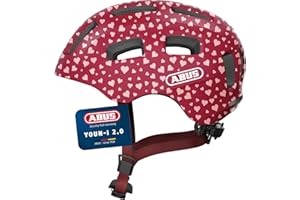 ABUS Casque de vélo Youn-I 2.0 - avec lumière pour Enfants, Adolescents et Jeunes Adultes - pour Filles et garçons