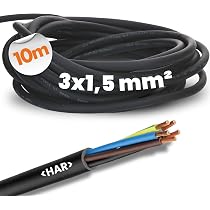 10 Meter H05VV-F Kabel 5x1,5 Mm² – Flexibles Stromkabel Für Innenbereich, 5-adrig