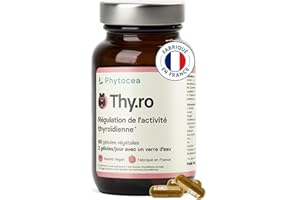Phytocea - Complément Alimentaire, Régulation Optimale de la Thyroïde | Iode, Selenium, Zinc, Fer, Vitamines B1, B2 | L-Tyrosine, Avoine | Vegan, Extraits Végétaux BIO | Complement Fabriqué en France