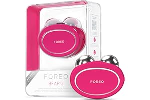 FOREO BEAR 2 Appareil micro courant visage liftant et tonifiant avancé - Sculptant anti-âge - Lifting visage instantané - Raffermir, modeler - Non invasif - Fuchsia