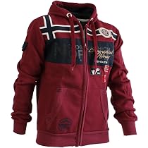 Felpa Con Cappuccio Uomo Geographical Norway GARICE - Maniche Lunghe, Colore Nero, Taglia XL