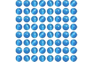 MJDCB 45 pezzi Perline di Pietra Occhio di Gatto Blu Cielo 8mm Perline di Cristallo Rotondo Sciolto per la Creazioni di Gioielli fai da te Bracciali Collana Accessori