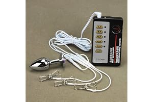 Elektrisk chock masturbation massager, elektrisk stimulering metall analplugg vaginal nippel klämma, Stimulera honom och anal/vaginalt/nippel/penis/klitoris par SM sexleksaker,S