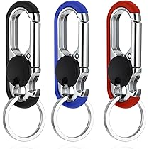 ZORTVUL 3 Pièces Mousqueton Porte Clef Voiture, Anneau Porte Clé